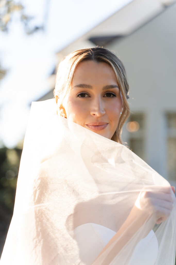 bridal portrait at an outdoor wedding at Adams Estate in Lake Alfred, Florida, captured by Snapshots by Gabriela