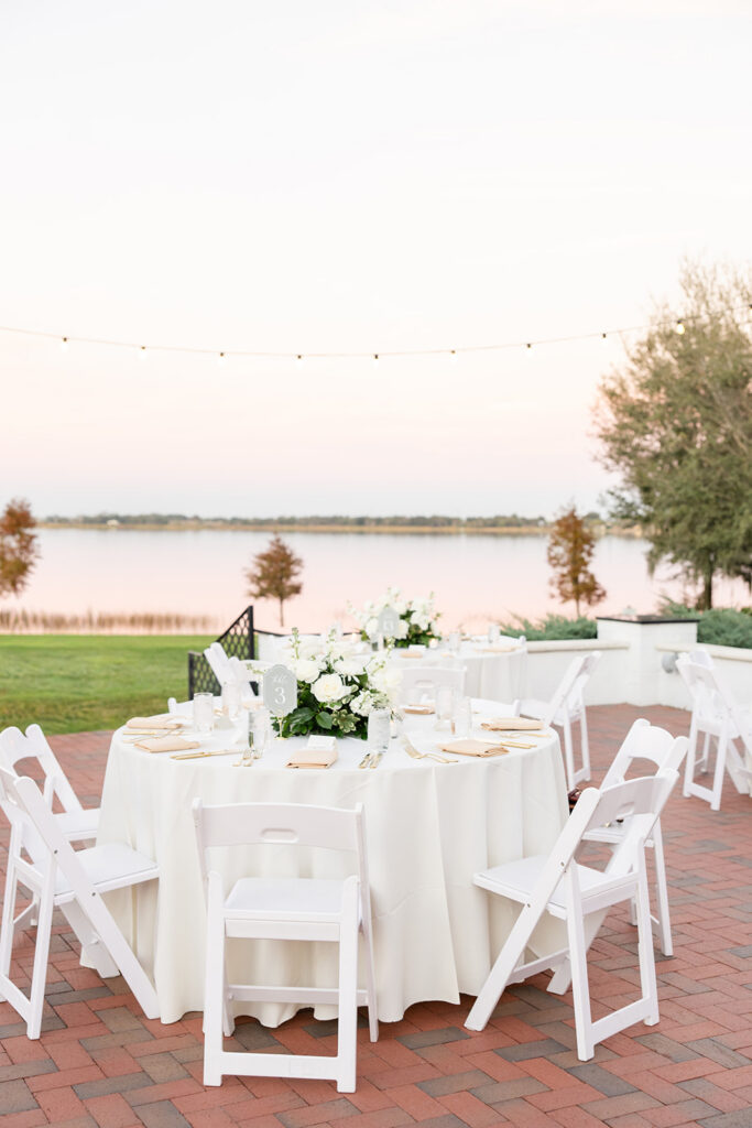 wedding reception details at an outdoor wedding at Adams Estate in Lake Alfred, Florida, captured by Snapshots by Gabriela