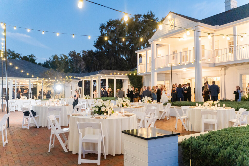 wedding reception details at an outdoor wedding at Adams Estate in Lake Alfred, Florida, captured by Snapshots by Gabriela