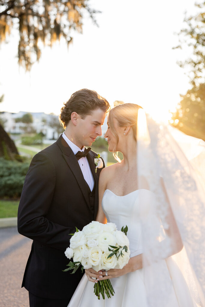 bride and groom couple portraits at an outdoor wedding at Adams Estate in Lake Alfred, Florida, captured by Snapshots by Gabriela