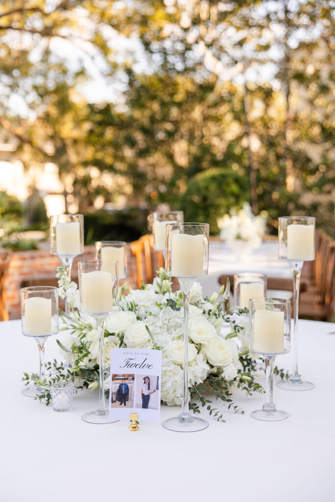 reception details at historic estate wedding venue Casa Feliz in Winter Park, Florida, photographed by Snapshots by Gabriela