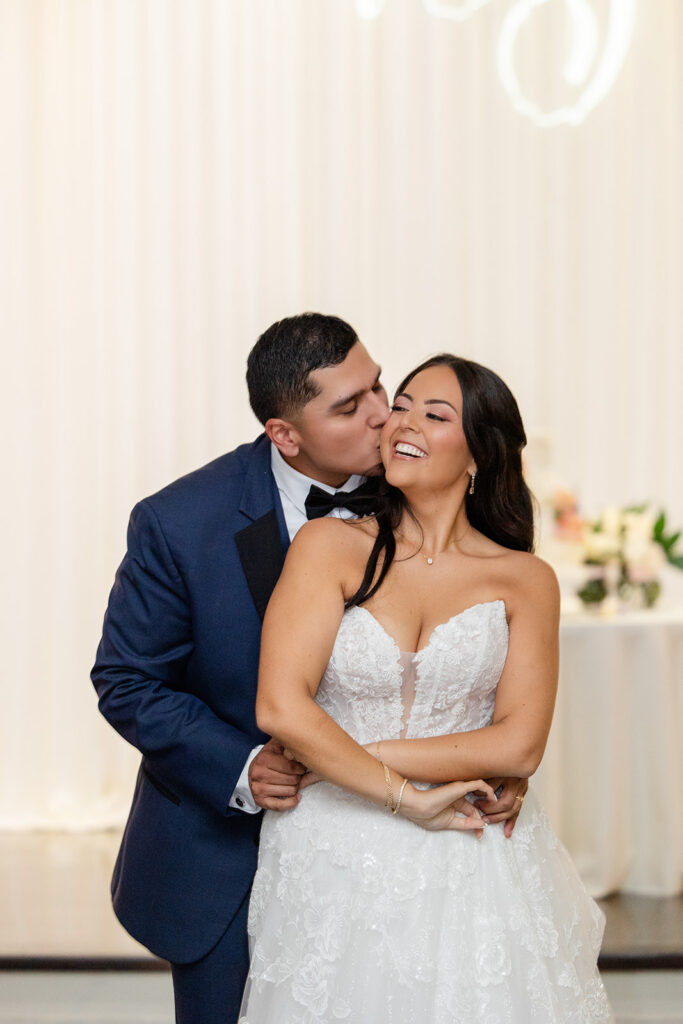 bride and groom first dance at a spring wedding at Lake Mary Events Center, captured by Snapshots by Gabriela