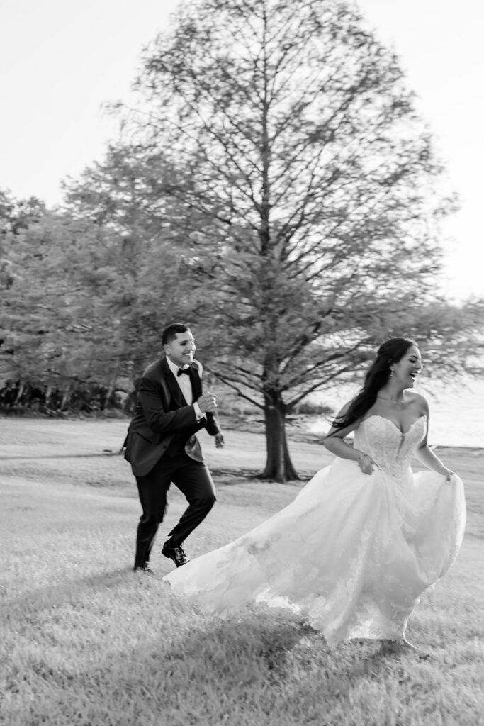 candid golden hour sunset portraits of bride and groom at a spring wedding at Lake Mary Events Center, captured by Snapshots by Gabriela