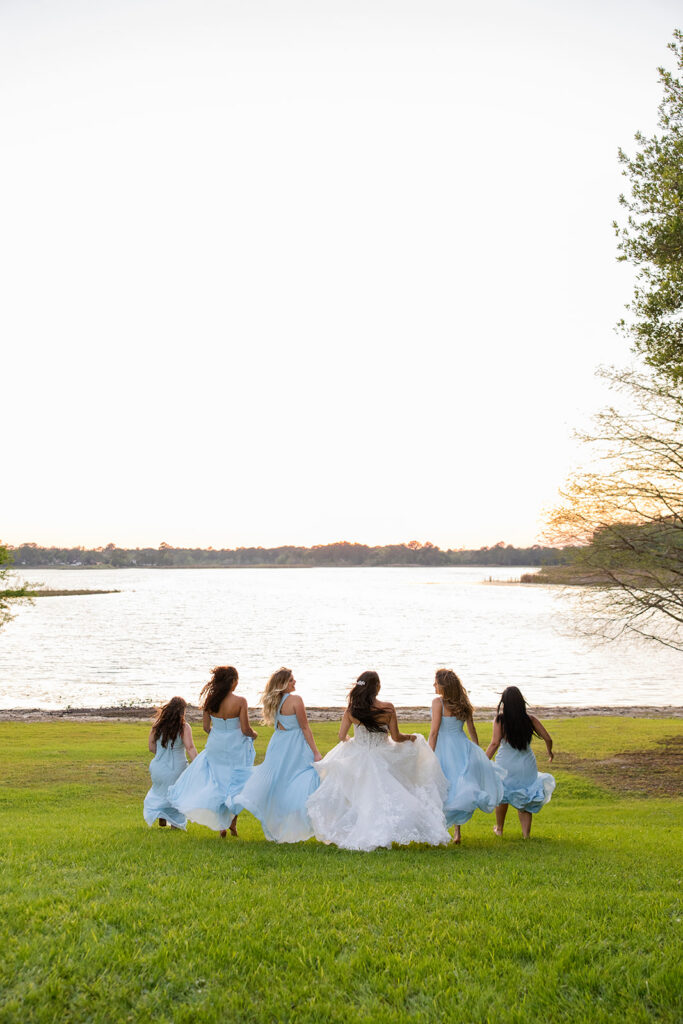 candid golden hour sunset portraits of bride and groom at a spring wedding at Lake Mary Events Center, captured by Snapshots by Gabriela